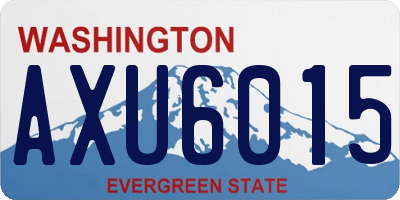 WA license plate AXU6015