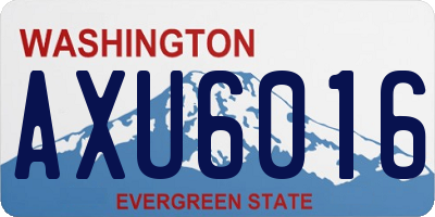 WA license plate AXU6016