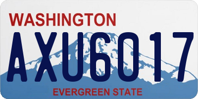WA license plate AXU6017