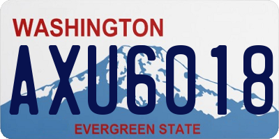 WA license plate AXU6018