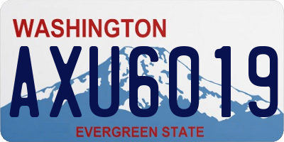WA license plate AXU6019