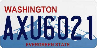 WA license plate AXU6021