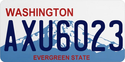 WA license plate AXU6023