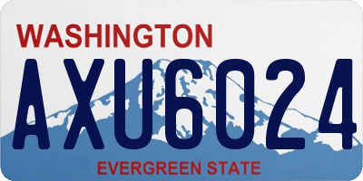 WA license plate AXU6024