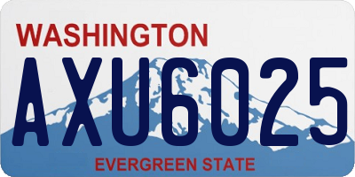 WA license plate AXU6025