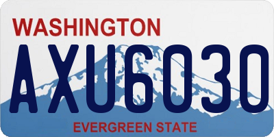 WA license plate AXU6030