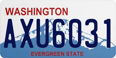WA license plate AXU6031