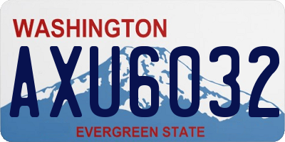 WA license plate AXU6032