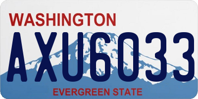 WA license plate AXU6033