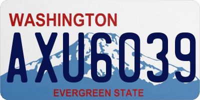 WA license plate AXU6039