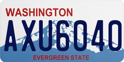 WA license plate AXU6040