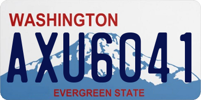 WA license plate AXU6041