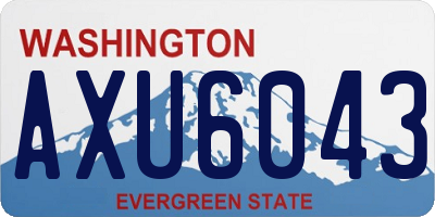 WA license plate AXU6043