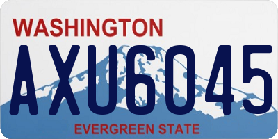 WA license plate AXU6045