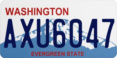 WA license plate AXU6047