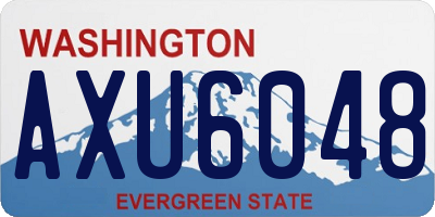 WA license plate AXU6048