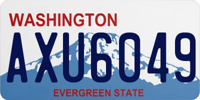 WA license plate AXU6049