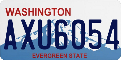 WA license plate AXU6054