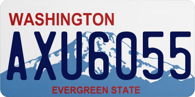 WA license plate AXU6055