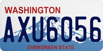 WA license plate AXU6056
