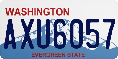 WA license plate AXU6057