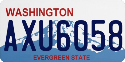 WA license plate AXU6058