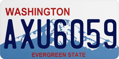 WA license plate AXU6059