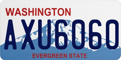 WA license plate AXU6060