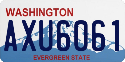 WA license plate AXU6061