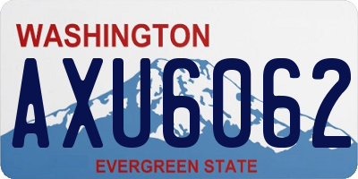 WA license plate AXU6062