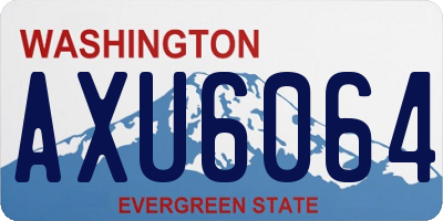 WA license plate AXU6064