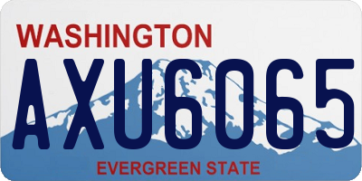 WA license plate AXU6065