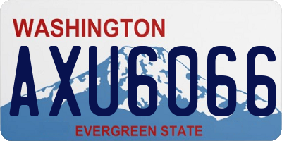 WA license plate AXU6066