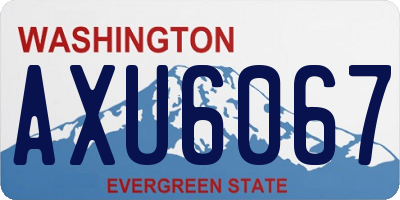 WA license plate AXU6067