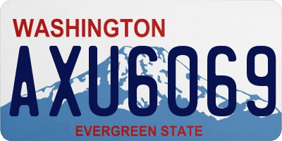 WA license plate AXU6069