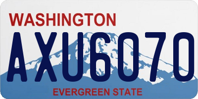 WA license plate AXU6070