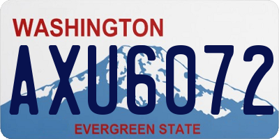 WA license plate AXU6072