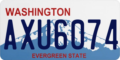 WA license plate AXU6074