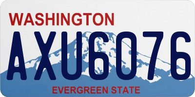WA license plate AXU6076