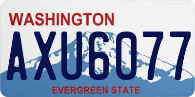 WA license plate AXU6077