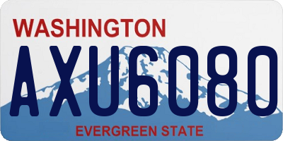 WA license plate AXU6080