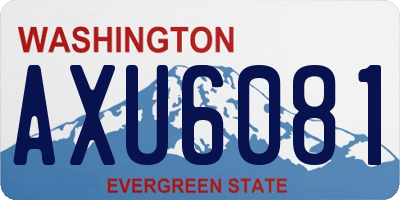 WA license plate AXU6081