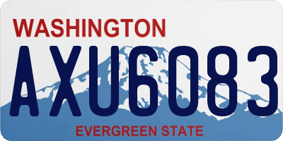 WA license plate AXU6083