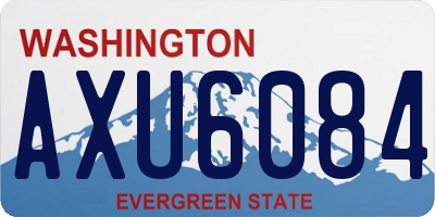 WA license plate AXU6084