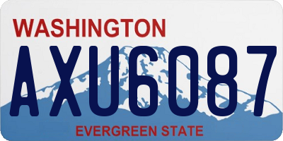 WA license plate AXU6087