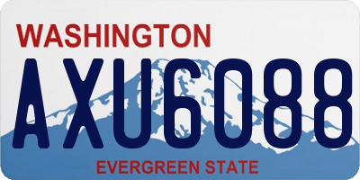 WA license plate AXU6088
