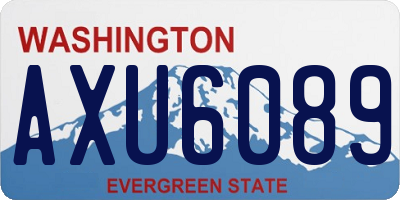 WA license plate AXU6089