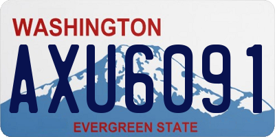 WA license plate AXU6091