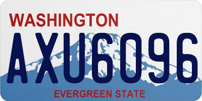 WA license plate AXU6096