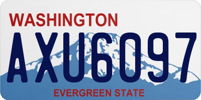 WA license plate AXU6097
